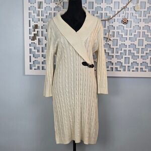 Calvin Klein | Dresses | Calvin Klein Long Sleeve Cable Knit Dress In Rich  Purple Vine Red Maroon | Poshmark